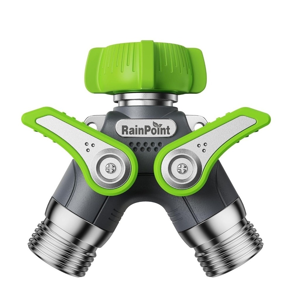 Garden Hose Splitter, 2 Way Heavy Duty Water Hose Y Spigot Splitter with Shutoff